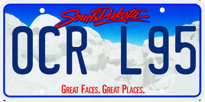 SD license plate 0CRL95