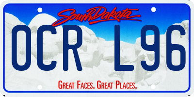 SD license plate 0CRL96