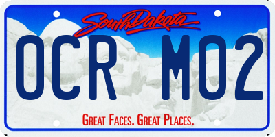 SD license plate 0CRM02
