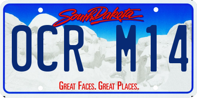 SD license plate 0CRM14