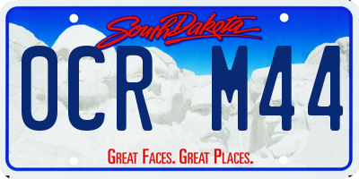 SD license plate 0CRM44