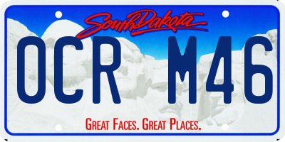 SD license plate 0CRM46
