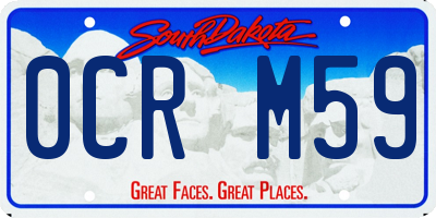 SD license plate 0CRM59