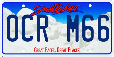 SD license plate 0CRM66