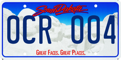 SD license plate 0CRO04