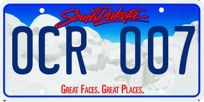 SD license plate 0CRO07