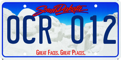 SD license plate 0CRO12
