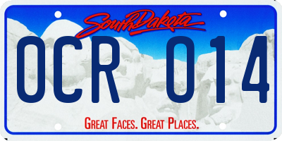 SD license plate 0CRO14