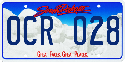 SD license plate 0CRO28