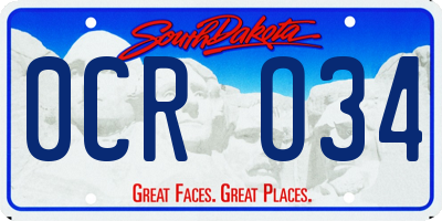 SD license plate 0CRO34