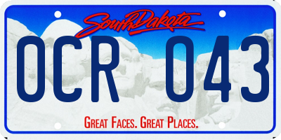 SD license plate 0CRO43