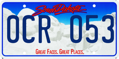 SD license plate 0CRO53