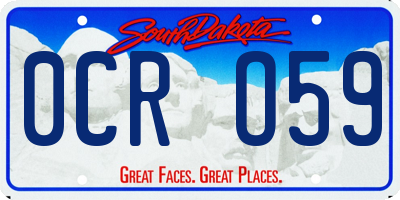 SD license plate 0CRO59