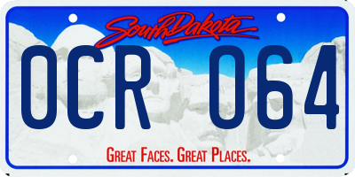 SD license plate 0CRO64