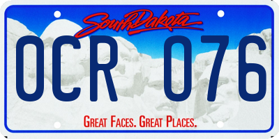 SD license plate 0CRO76
