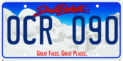 SD license plate 0CRO90