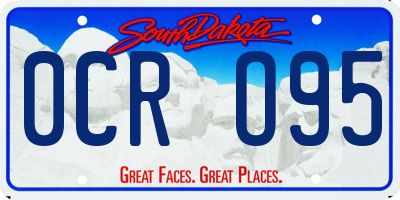 SD license plate 0CRO95