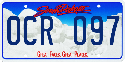 SD license plate 0CRO97