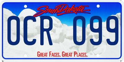 SD license plate 0CRO99