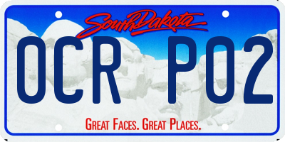 SD license plate 0CRP02