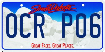 SD license plate 0CRP06
