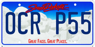 SD license plate 0CRP55