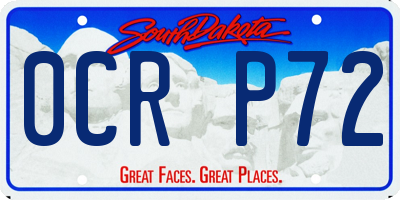 SD license plate 0CRP72