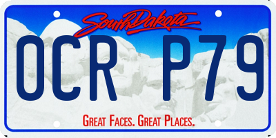 SD license plate 0CRP79