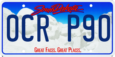 SD license plate 0CRP90