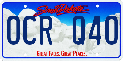 SD license plate 0CRQ40