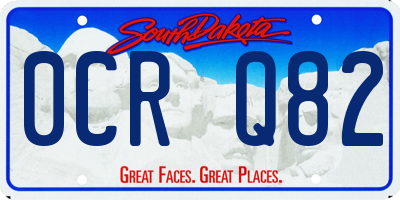 SD license plate 0CRQ82