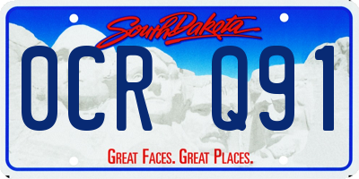 SD license plate 0CRQ91