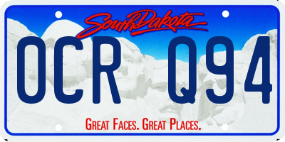 SD license plate 0CRQ94