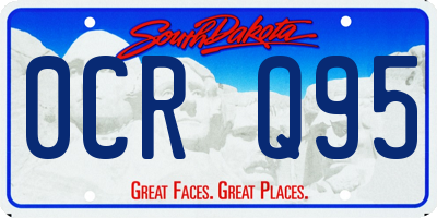 SD license plate 0CRQ95