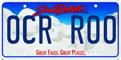 SD license plate 0CRR00