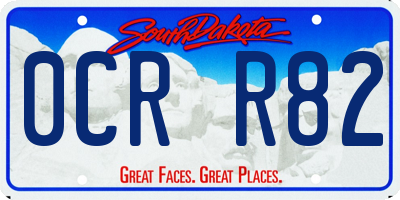 SD license plate 0CRR82