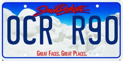 SD license plate 0CRR90