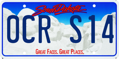 SD license plate 0CRS14