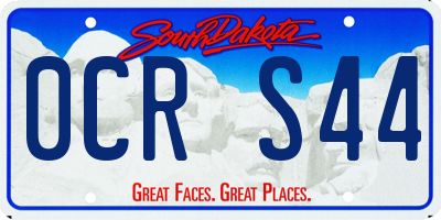SD license plate 0CRS44