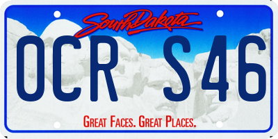 SD license plate 0CRS46
