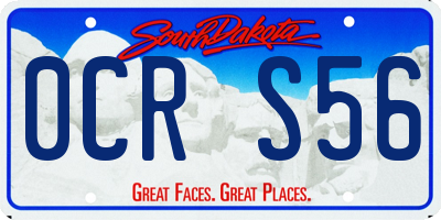 SD license plate 0CRS56