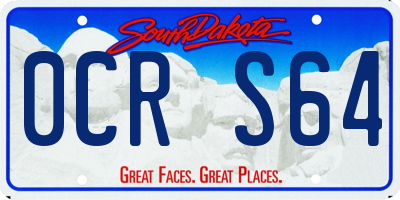SD license plate 0CRS64