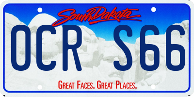 SD license plate 0CRS66