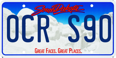 SD license plate 0CRS90