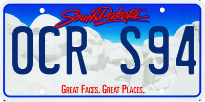 SD license plate 0CRS94