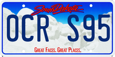 SD license plate 0CRS95