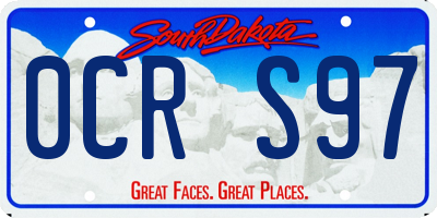 SD license plate 0CRS97