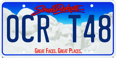 SD license plate 0CRT48