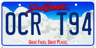 SD license plate 0CRT94