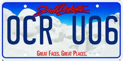 SD license plate 0CRU06